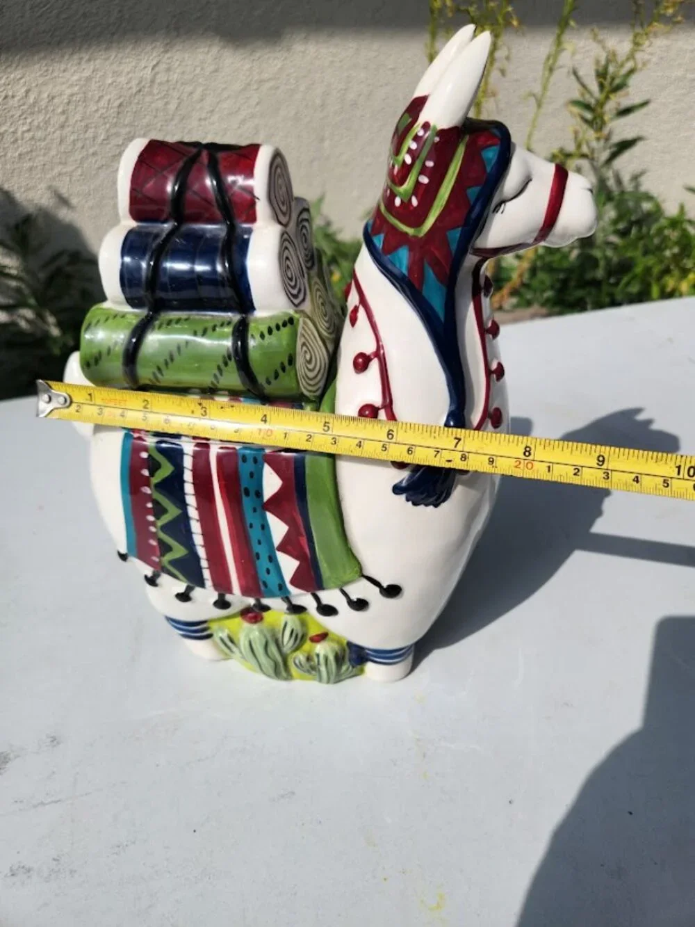 Blue Sky Ceramic Llama Alpaca Cookie Jar Kitchen Decor Decorations 11.5